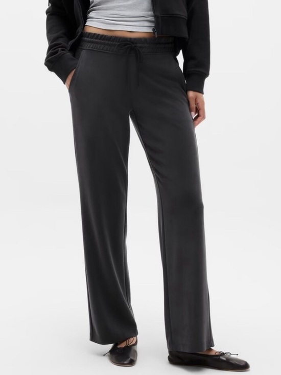 Athleta Pants - Athleta Seasoft Mid Rise Straight Leg Sweatpant Pant Washed Black Dark Grey M